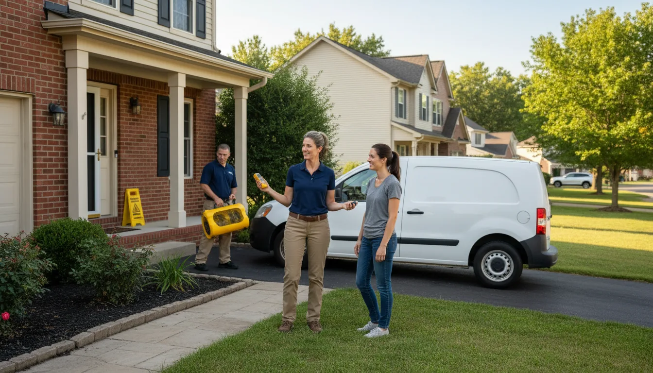Residential water damage restoration in Blue, AZ